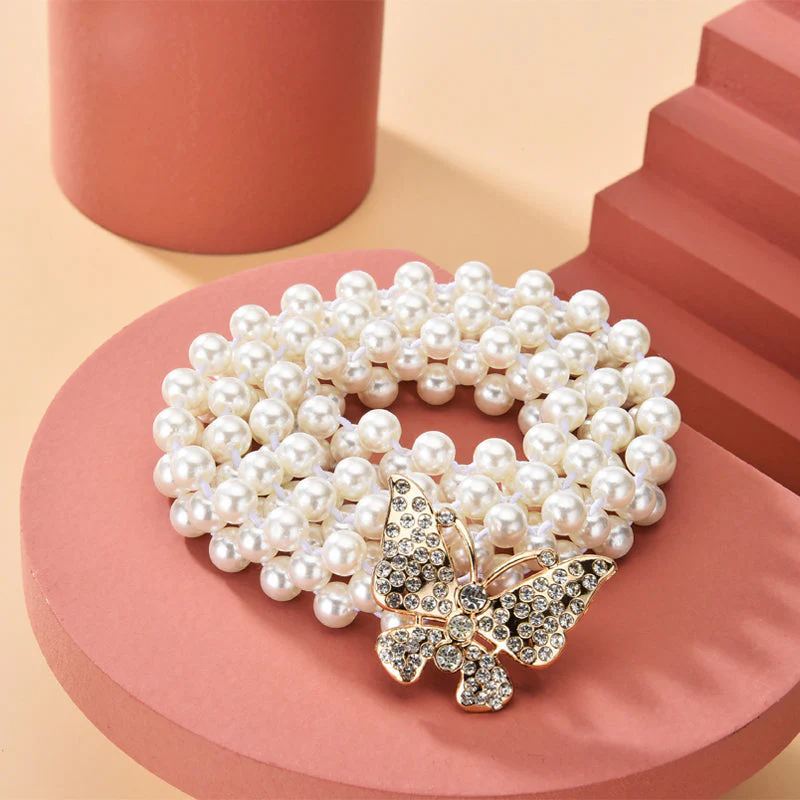 Waist Chain with Pearl Butterfly Belt Buckle - Image 3