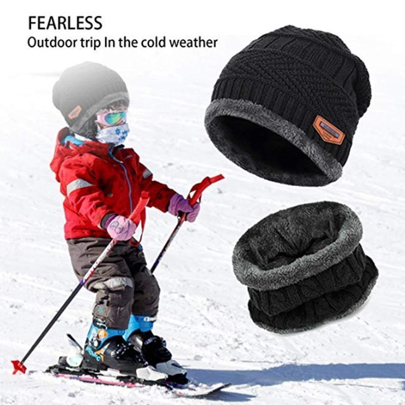 Warm Beanie Cap With Scarf - Image 5