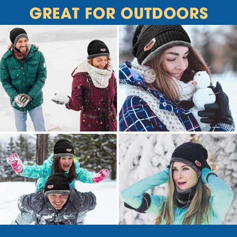 Warm Beanie Cap With Scarf - Image 7