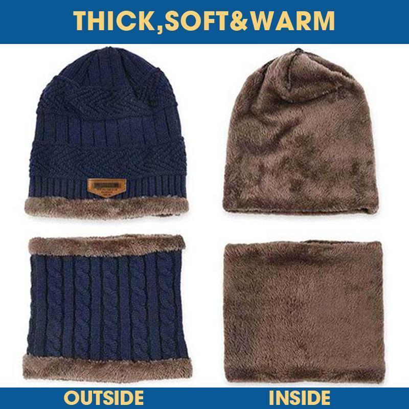 Warm Beanie Cap With Scarf - Image 9