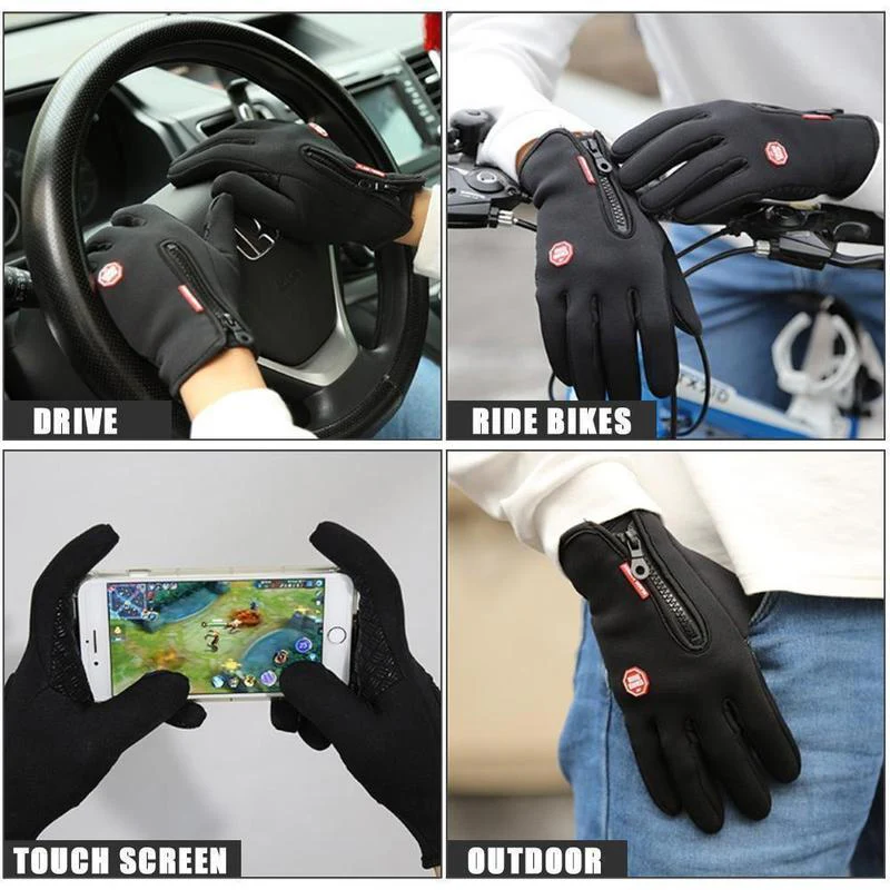 Warm Thermal Gloves Cycling Running Driving Gloves - Image 5