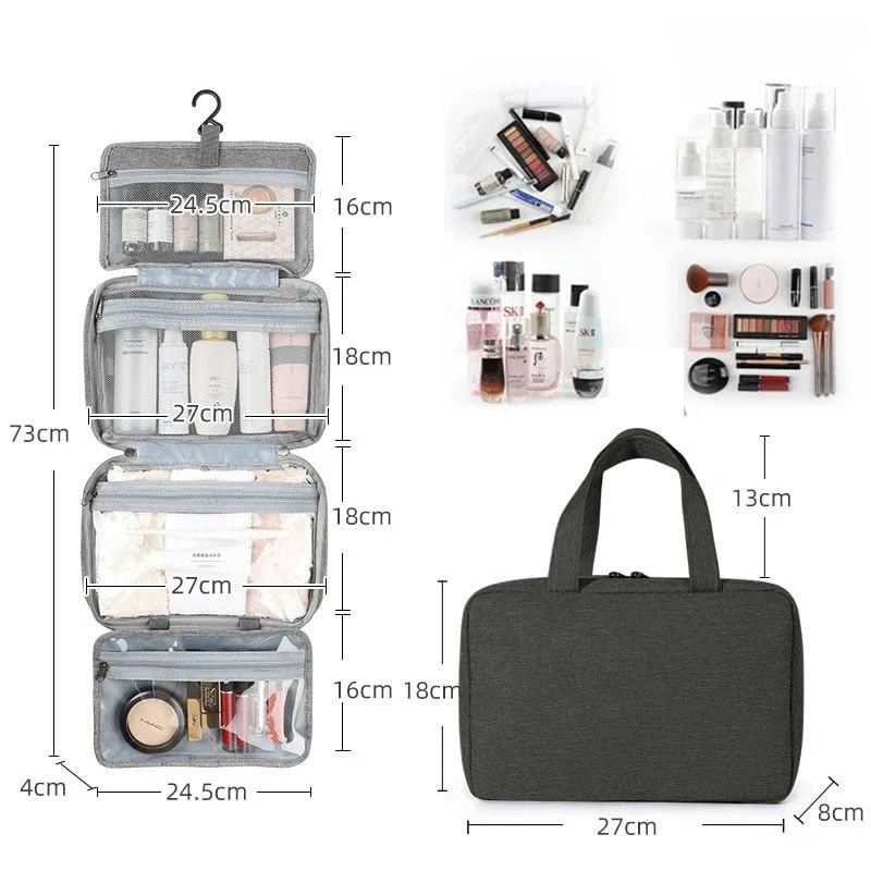 Water-resistant Toiletry Bag Travel Bag with Hanging Hook - Image 4