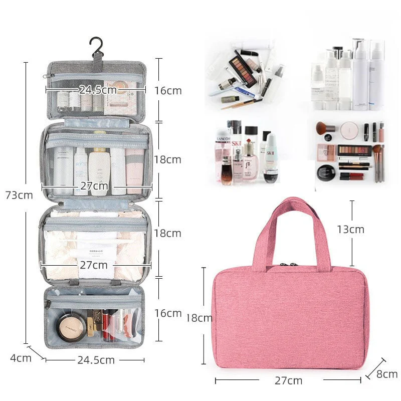 Water-resistant Toiletry Bag Travel Bag with Hanging Hook - Image 5