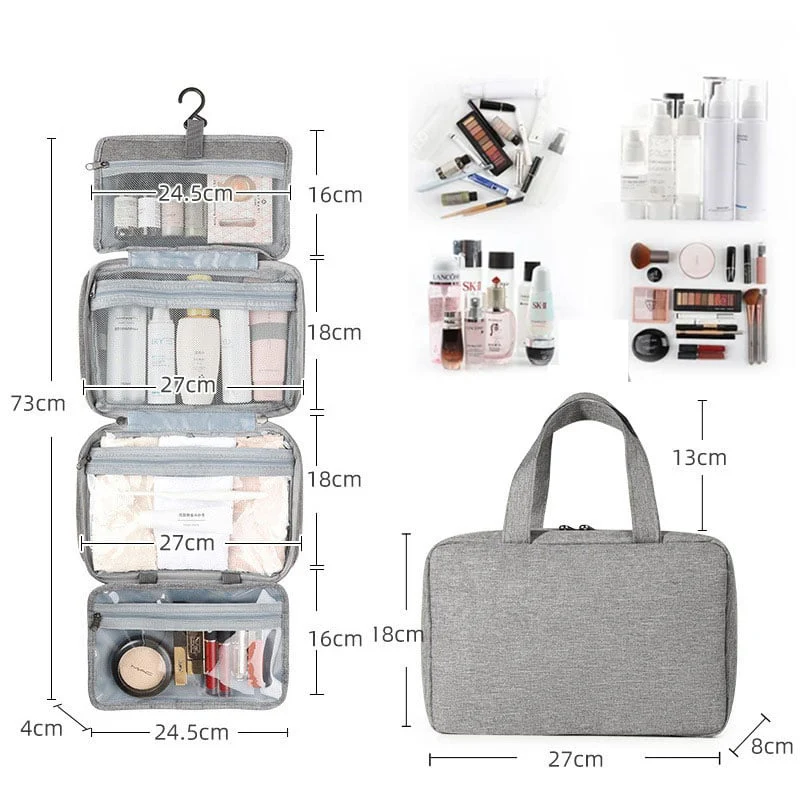Water-resistant Toiletry Bag Travel Bag with Hanging Hook - Image 7