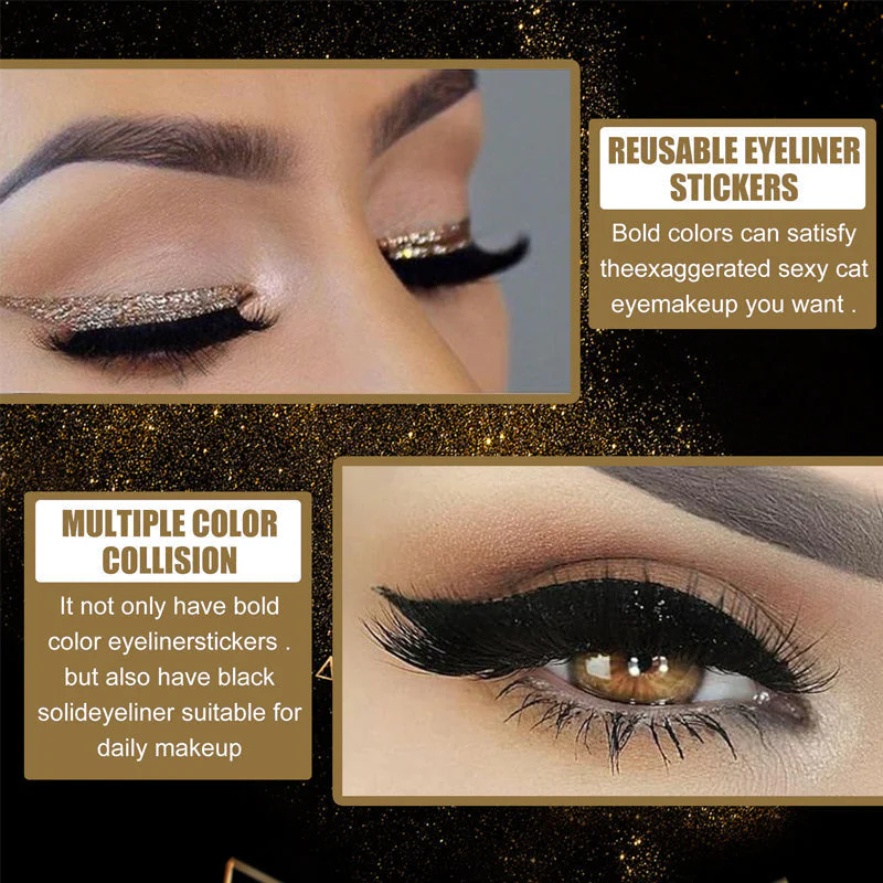 Waterproof and Reusable Eyeliner and Eyelash Sticker - Image 9