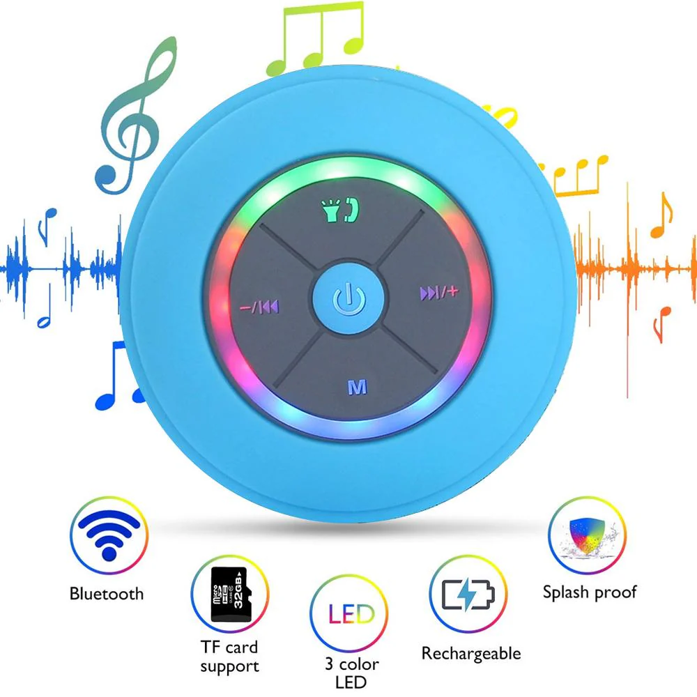 Waterproof Bluetooth Speaker with LED Lights - Image 4