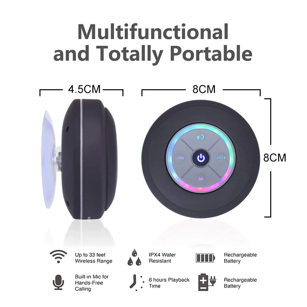 Waterproof Bluetooth Speaker with LED Lights - Image 6