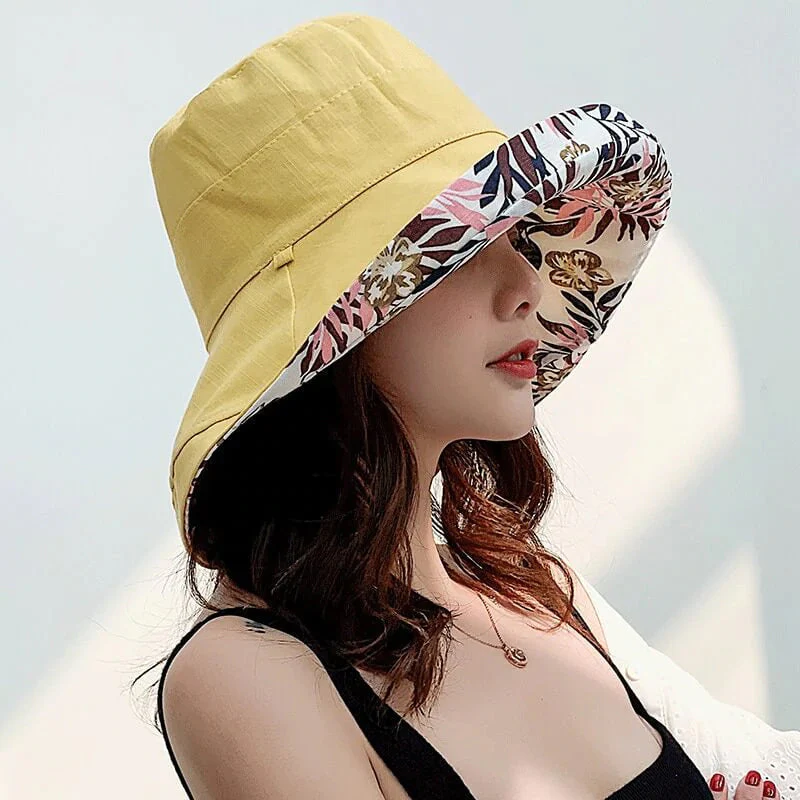Wide Brim Cotton Summer Hat - Image 3