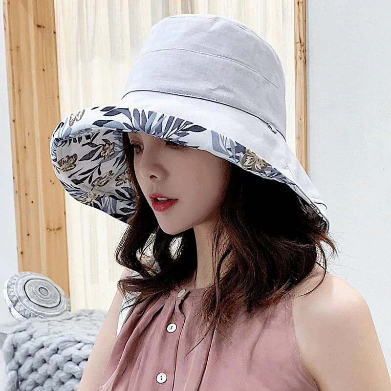 Wide Brim Cotton Summer Hat - Image 5