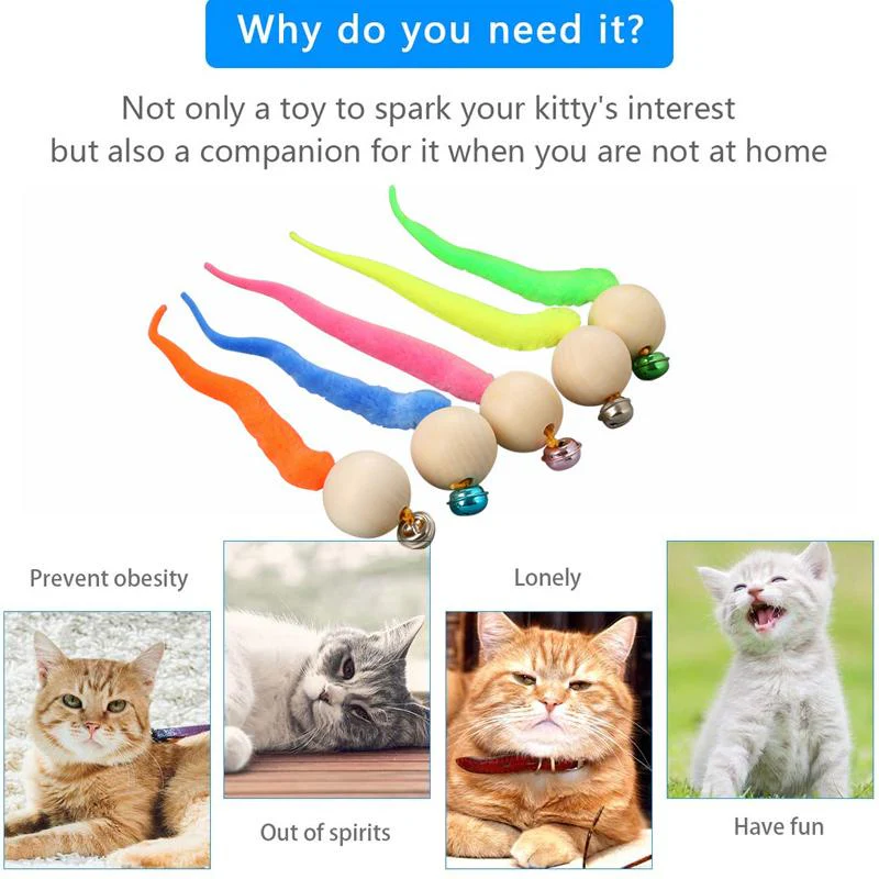 Wiggly Cat Toys With Bells - Image 5