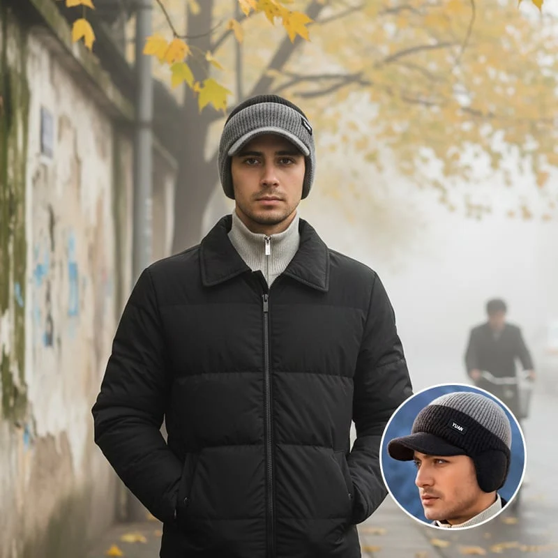 Windproof Thermal Cap with Visor - Image 2