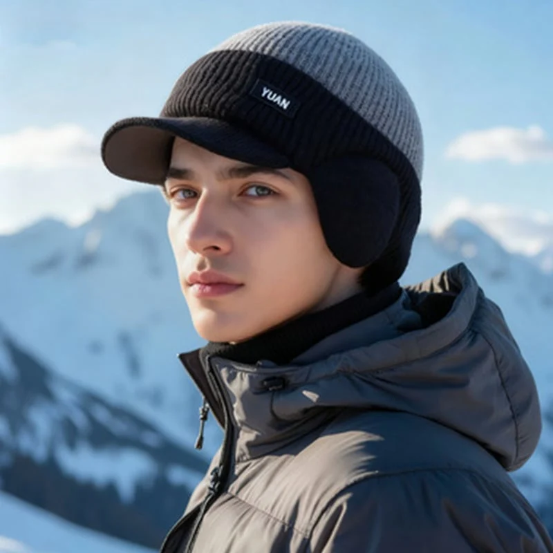 Windproof Thermal Cap with Visor - Image 4
