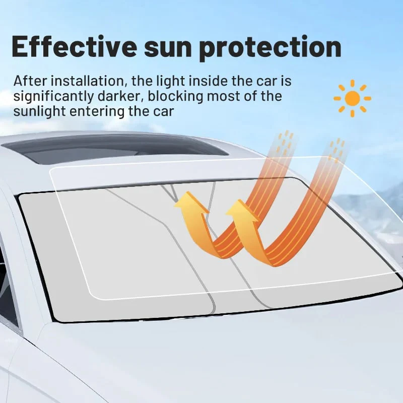 Windshield Sunshade Foldable Sun Shield - Image 3