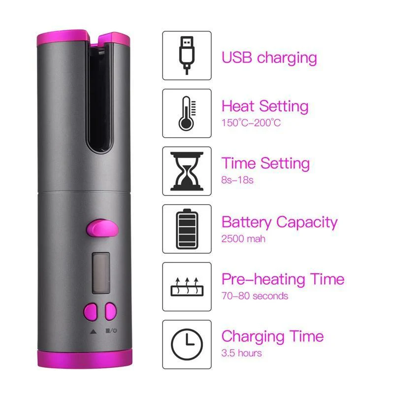 Wireless Auto Rotation Curling Iron - Image 8