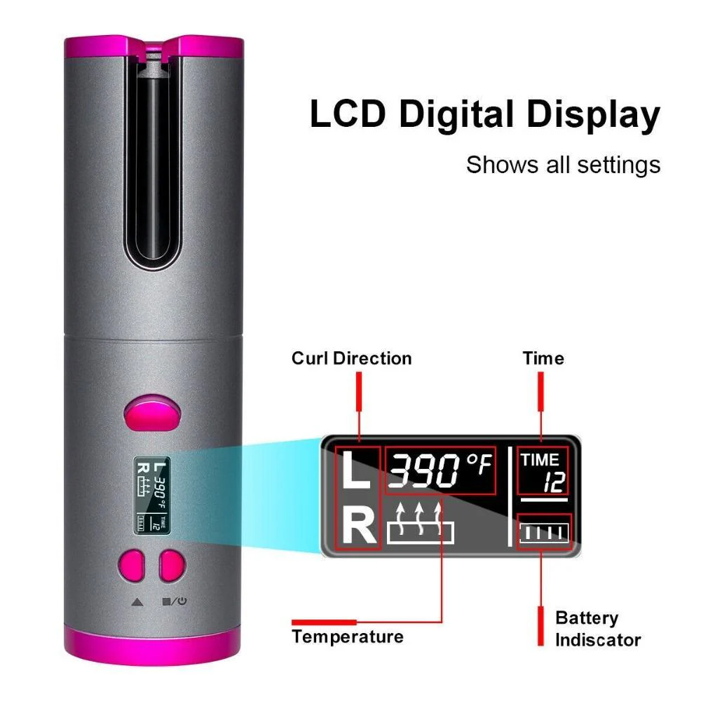 Wireless Auto Rotation Curling Iron - Image 9