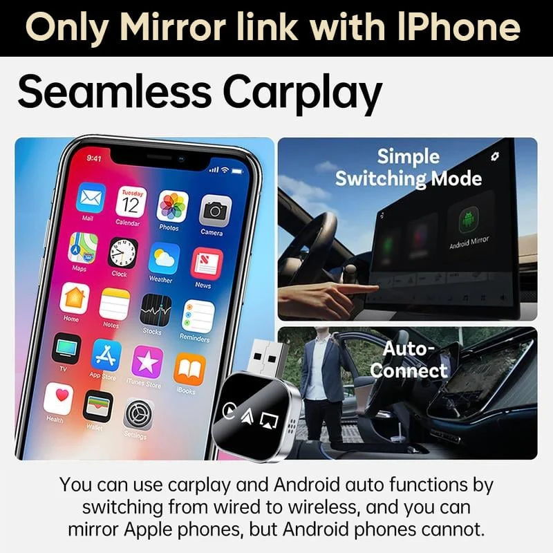 Wireless CarPlay Android Auto Adapter - Image 9
