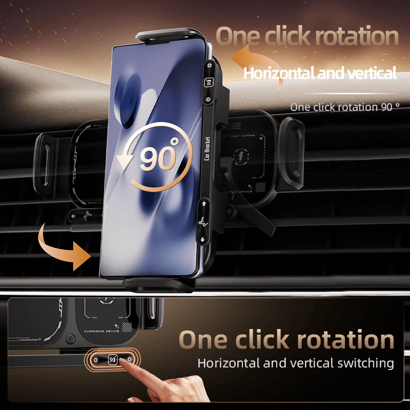 Wireless Charging Rotating Car Mount - Image 11