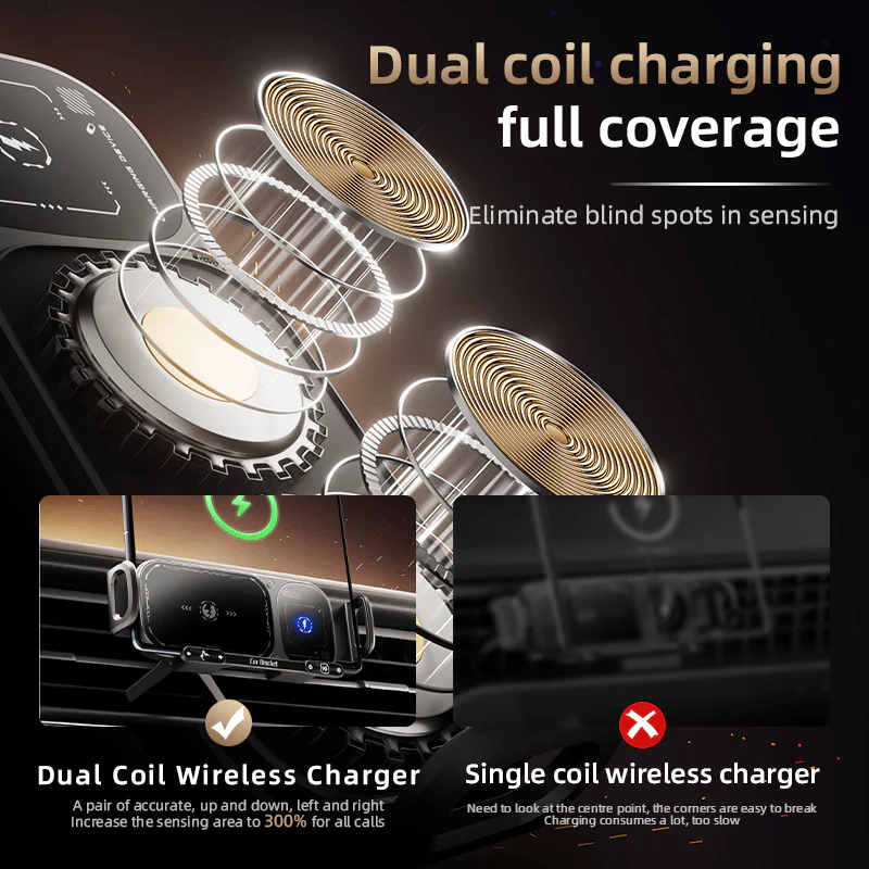 Wireless Charging Rotating Car Mount - Image 5