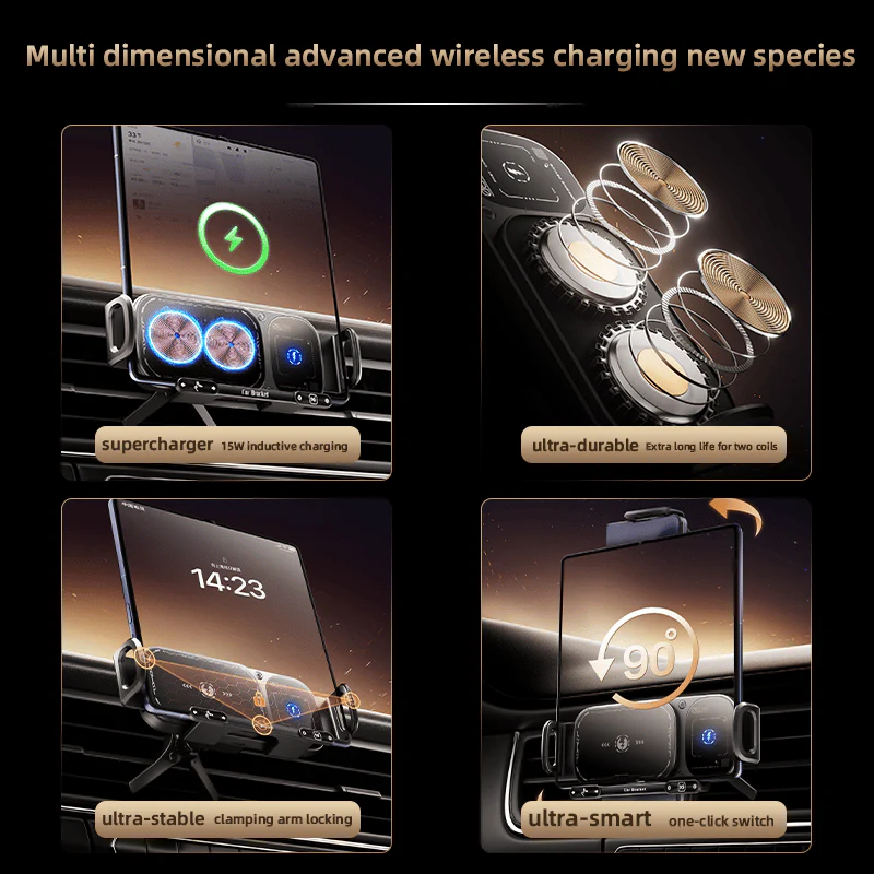 Wireless Charging Rotating Car Mount - Image 9