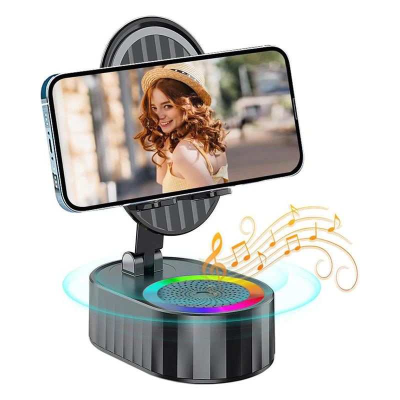 Wireless Induction Audio Bluetooth Speaker 5 in 1 Phone Holder - Image 8
