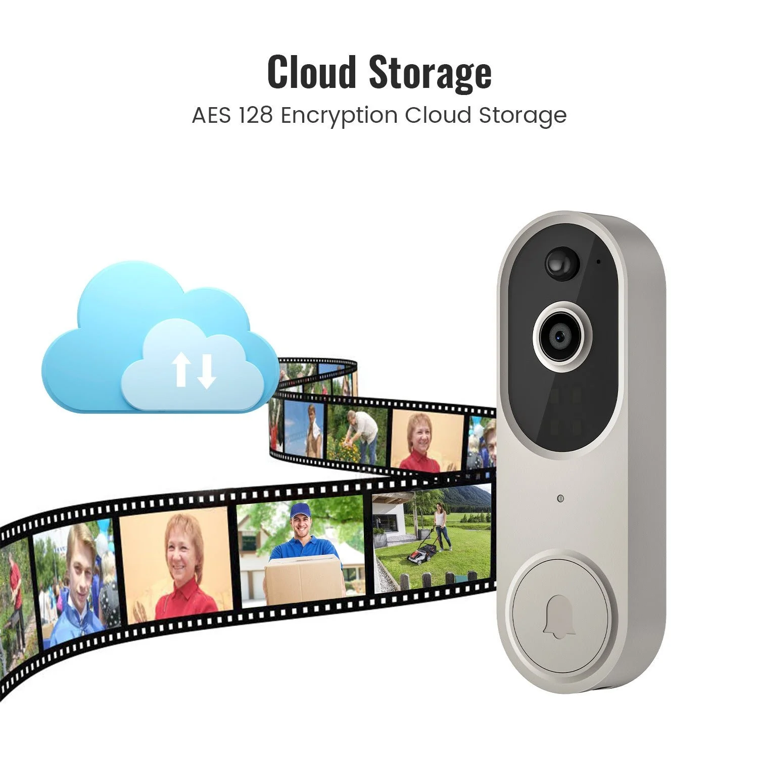 Wireless Smart Doorbell Camera – Outdoor Surveillance with HD Night Vision - Image 11