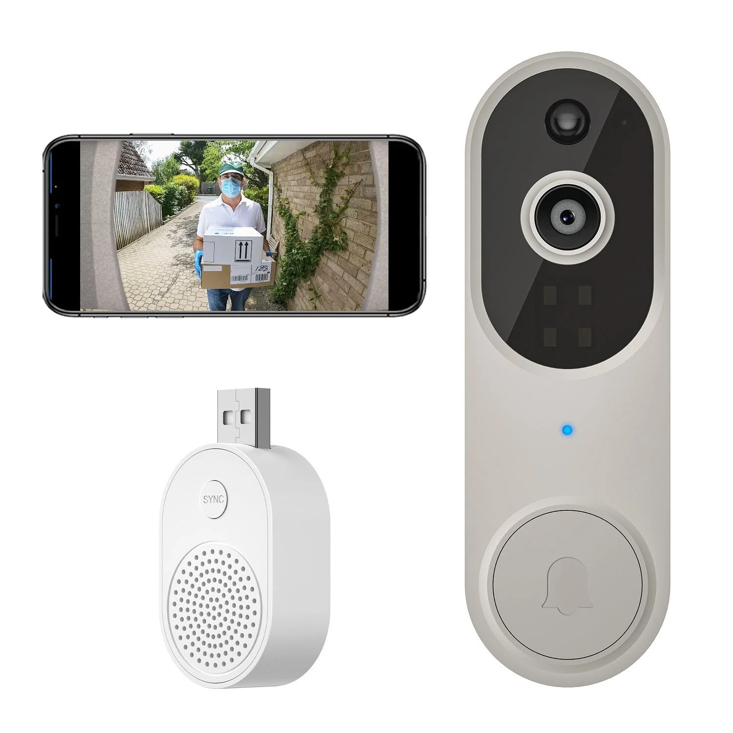 Wireless Smart Doorbell Camera – Outdoor Surveillance with HD Night Vision - Image 12