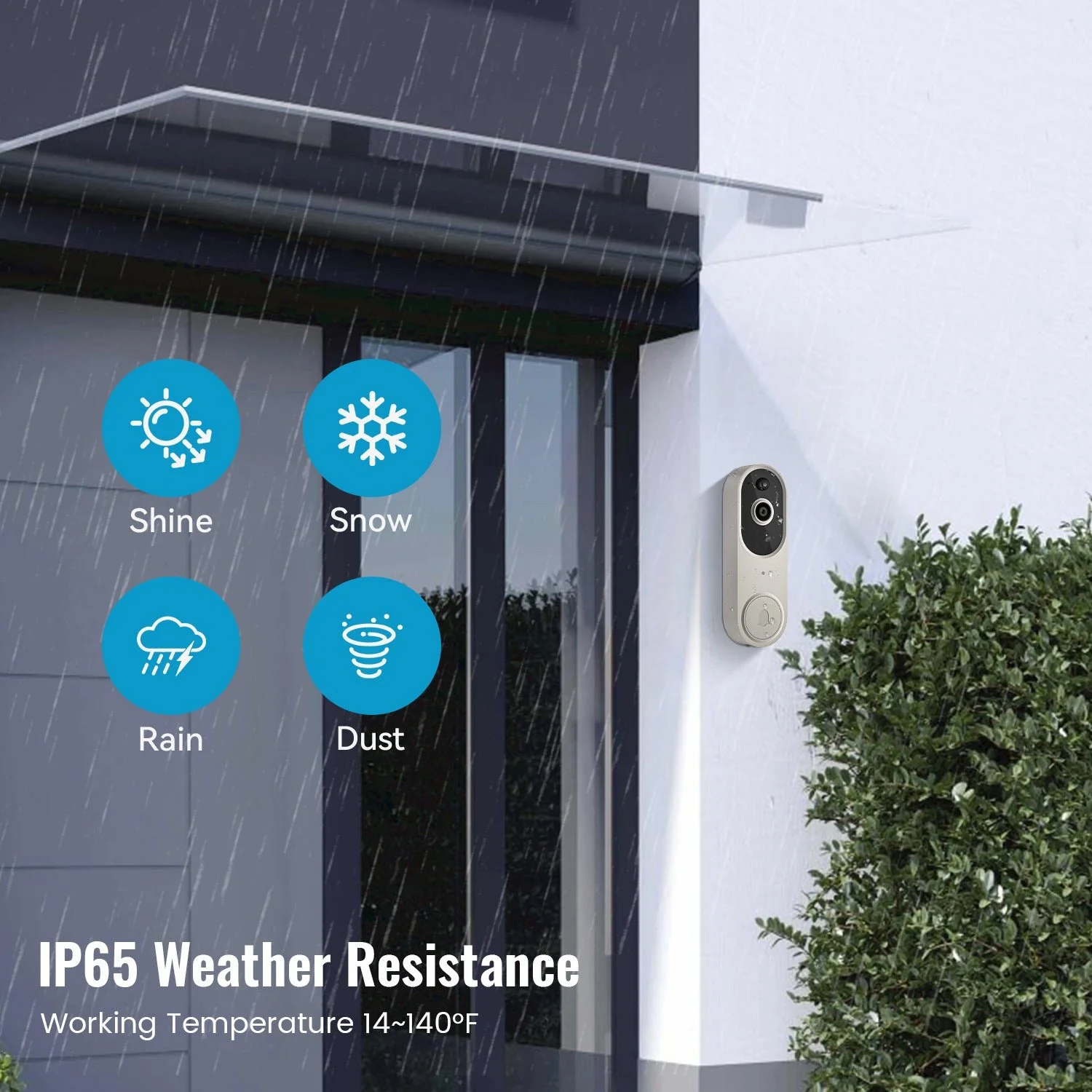 Wireless Smart Doorbell Camera – Outdoor Surveillance with HD Night Vision - Image 14