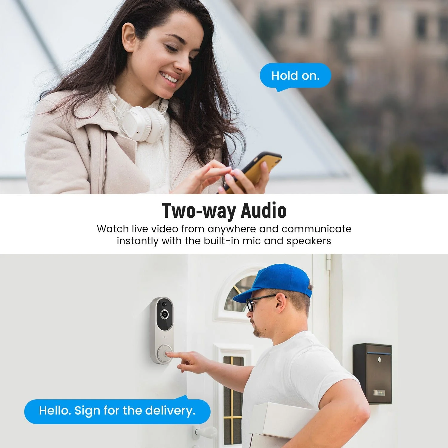 Wireless Smart Doorbell Camera – Outdoor Surveillance with HD Night Vision - Image 15