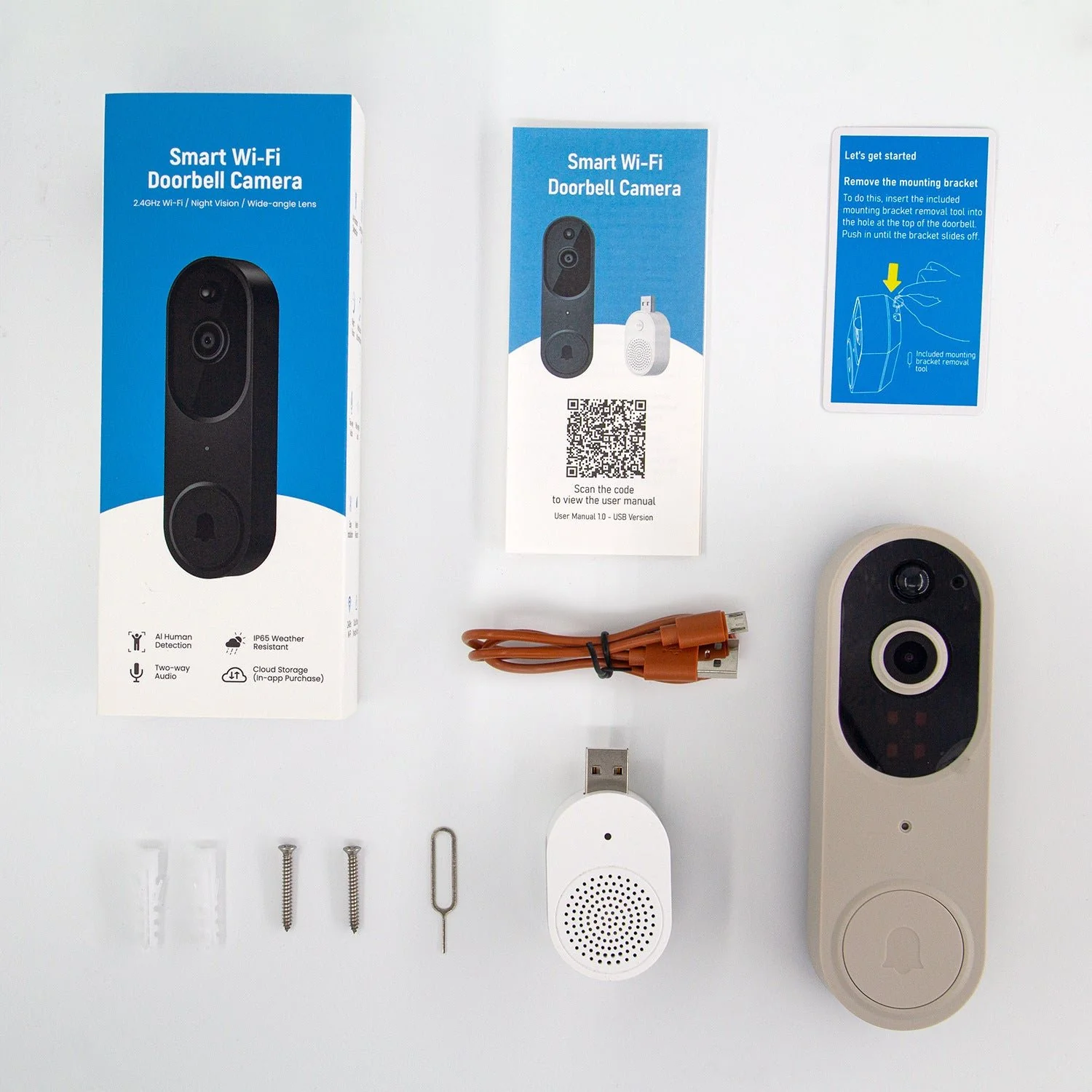 Wireless Smart Doorbell Camera – Outdoor Surveillance with HD Night Vision - Image 6