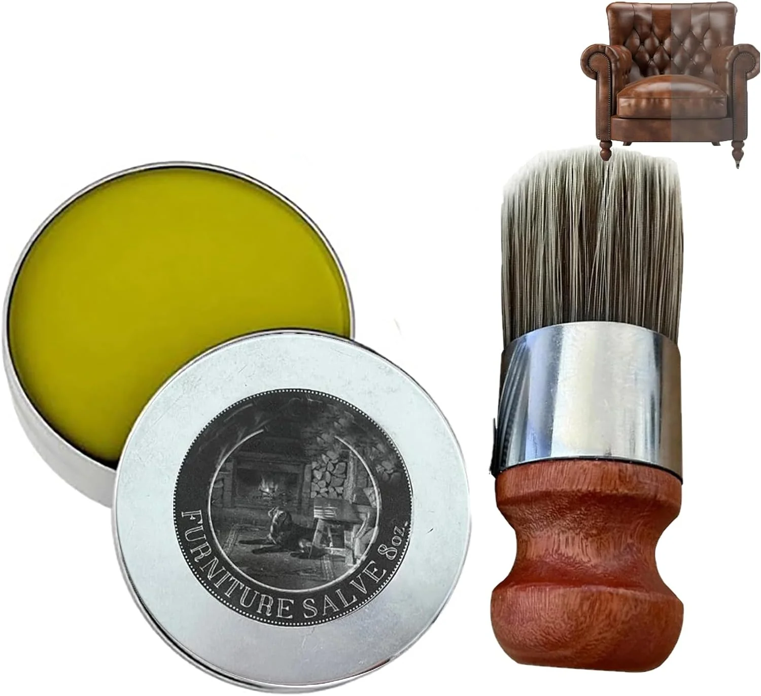 Wise Owl Furniture Salve & Brush - Image 7