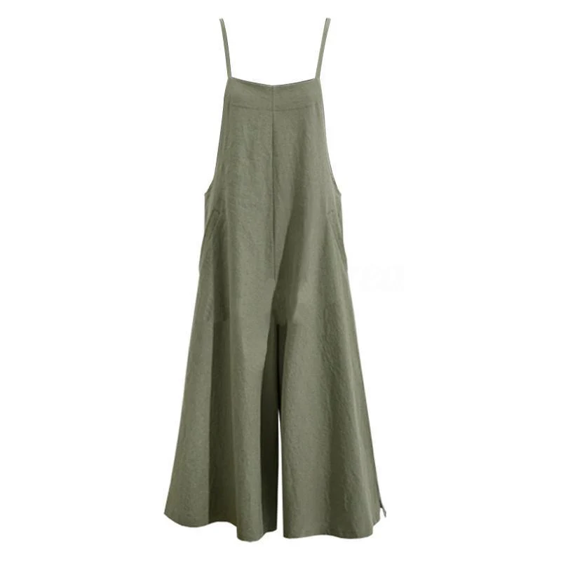 Women Casual Loose Solid Tank Jumpsuit - Image 8