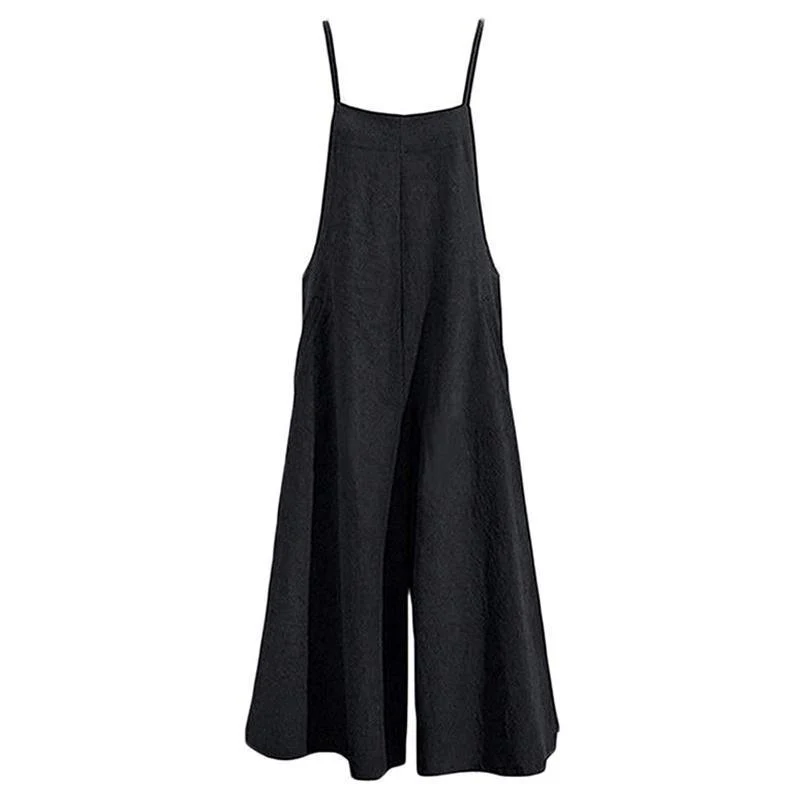 Women Casual Loose Solid Tank Jumpsuit - Image 9