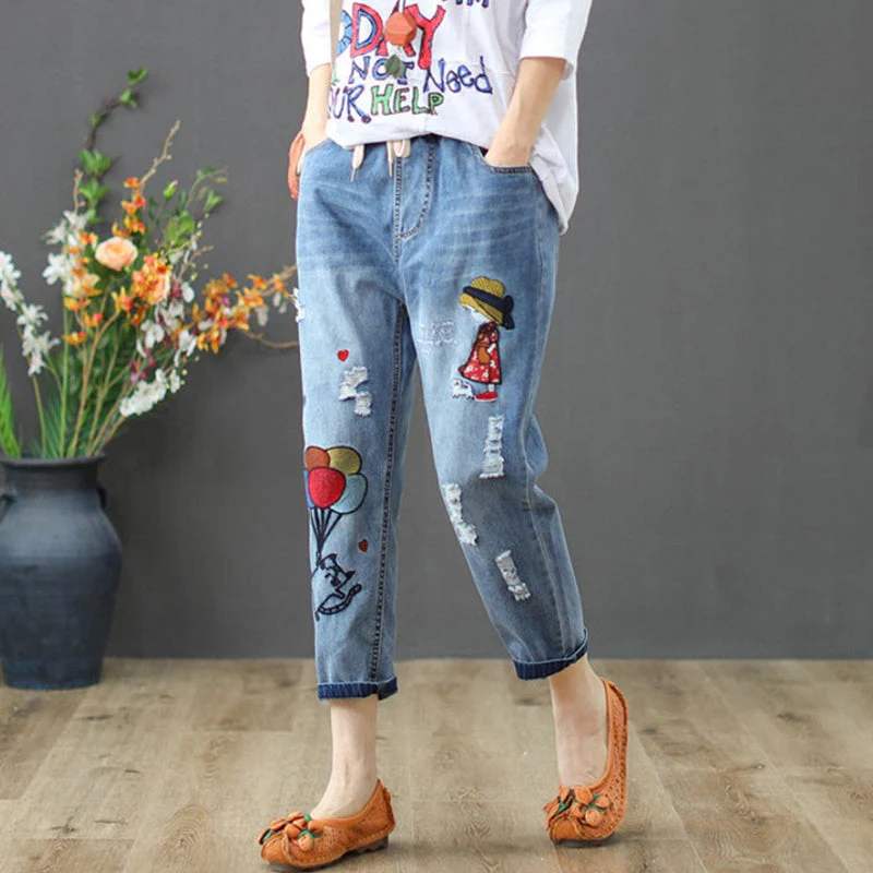 Women Casual Retro Jeans - Image 10