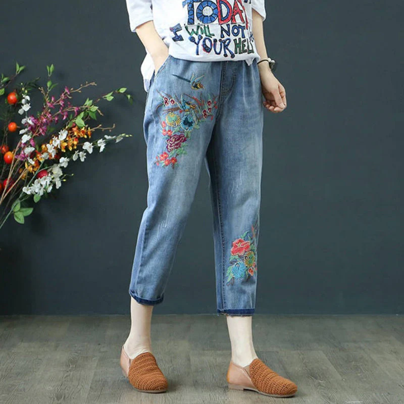 Women Casual Retro Jeans - Image 11
