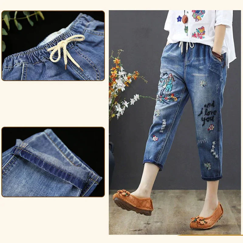 Women Casual Retro Jeans - Image 3