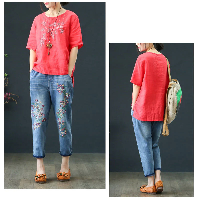 Women Casual Retro Jeans - Image 5