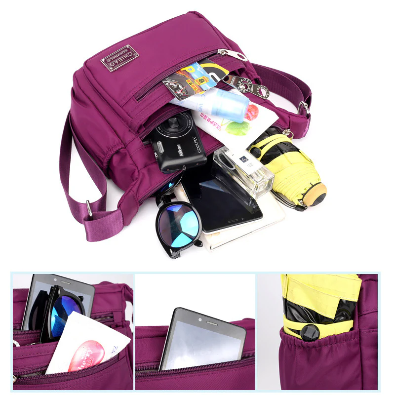 Women’s Multi-layer Nylon Crossbody Bag - Image 2