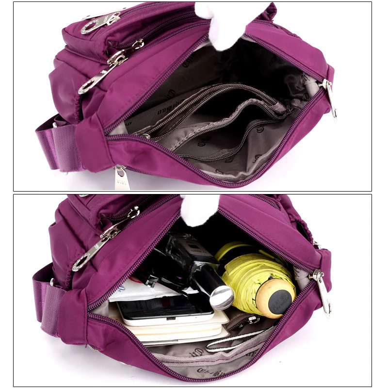 Women’s Multi-layer Nylon Crossbody Bag - Image 3