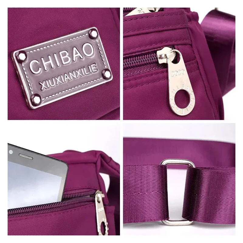 Women’s Multi-layer Nylon Crossbody Bag - Image 5
