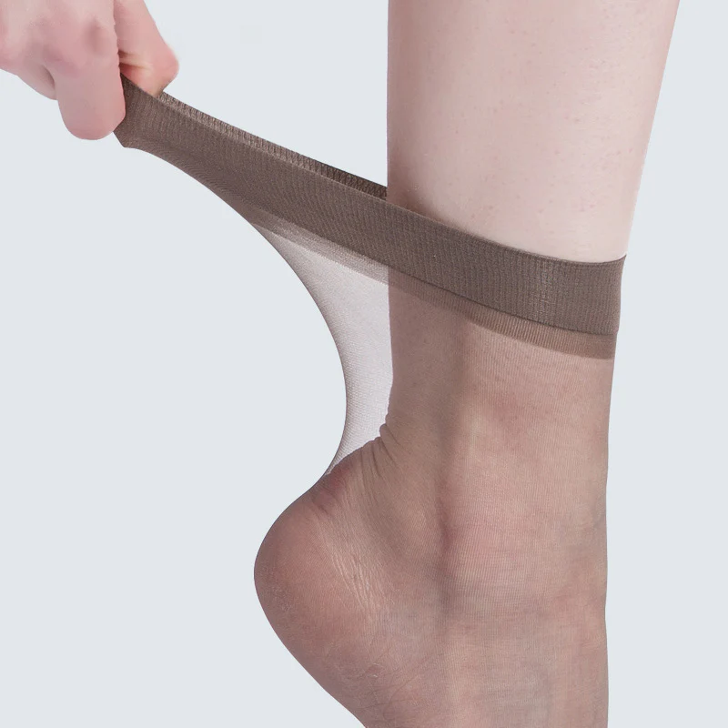 Women’s Sheer Crystal Silk Socks - Image 13