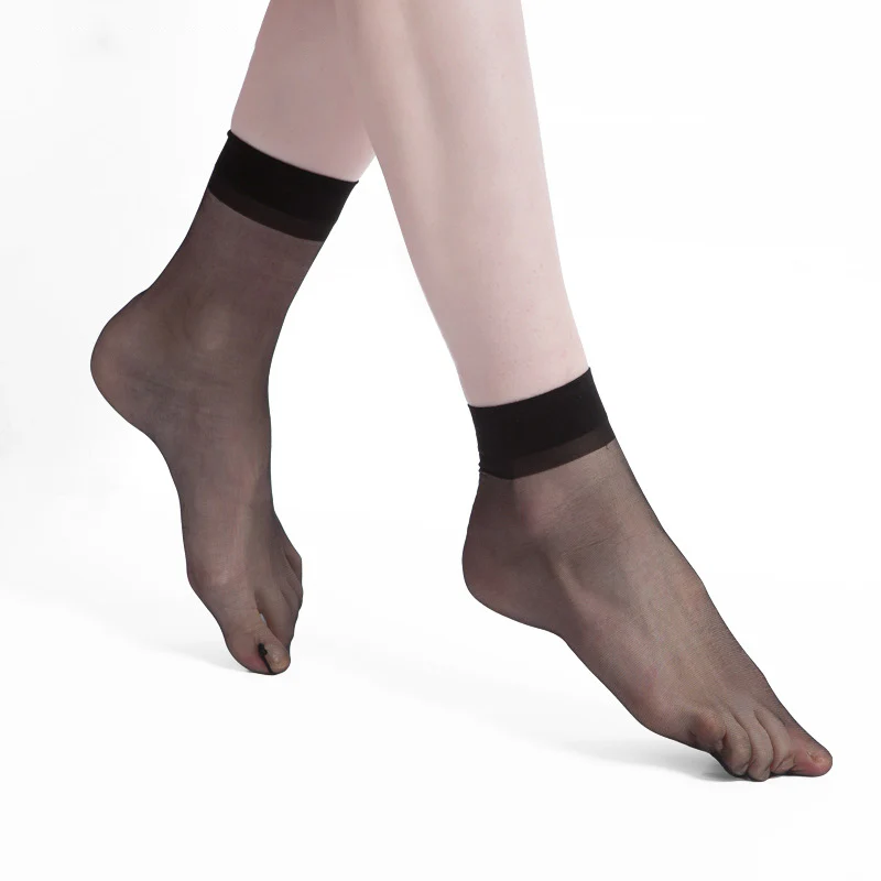 Women’s Sheer Crystal Silk Socks - Image 16