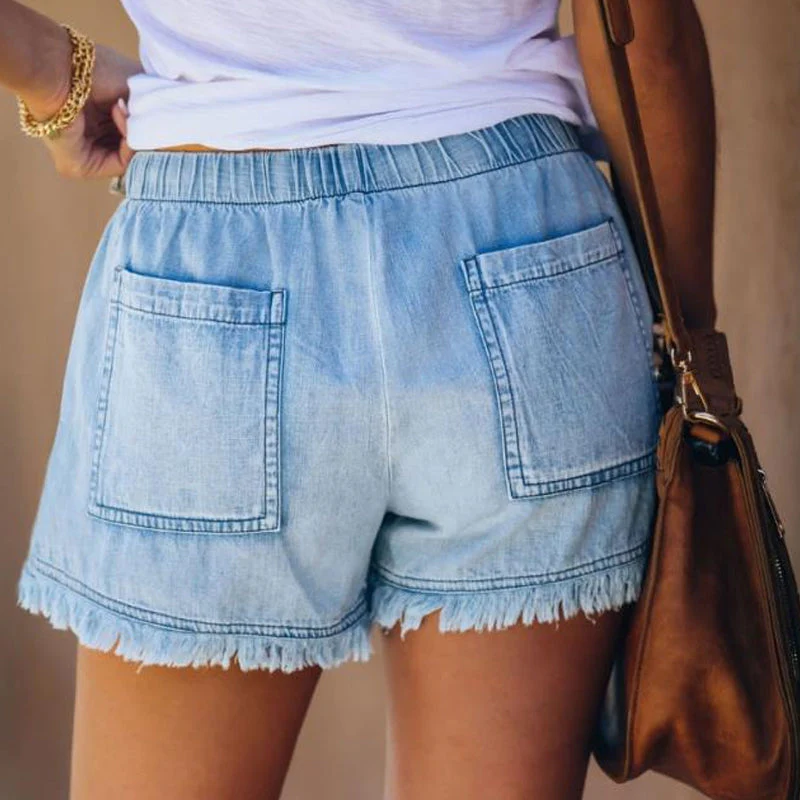 Women's Casual Denim Shorts With Pockets Cotton Jeans Shorts - Image 3