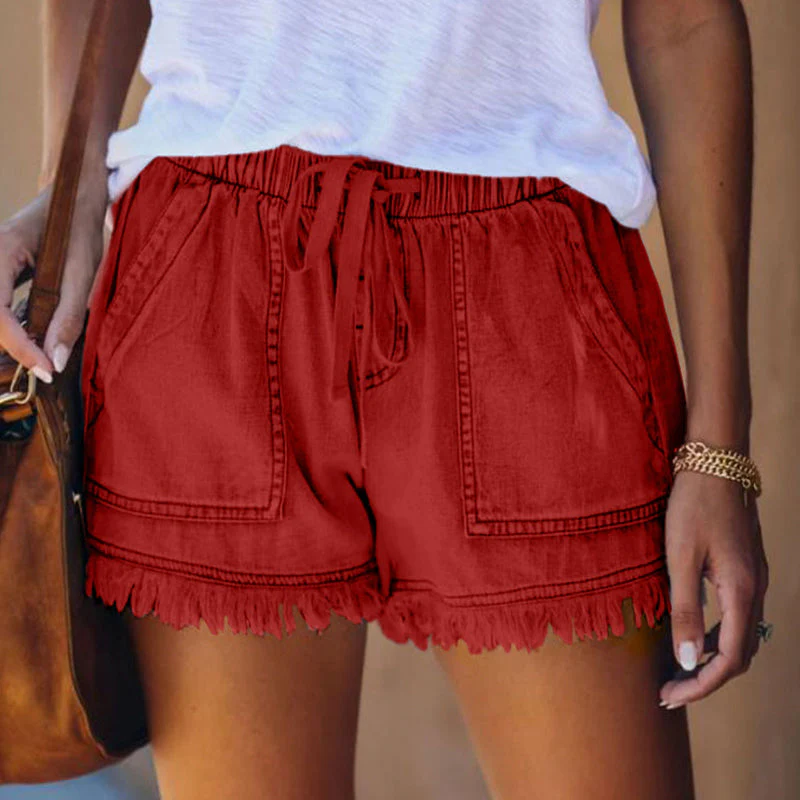 Women's Casual Denim Shorts With Pockets Cotton Jeans Shorts - Image 4