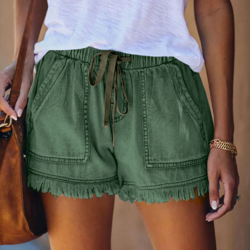 Women's Casual Denim Shorts With Pockets Cotton Jeans Shorts - Image 7