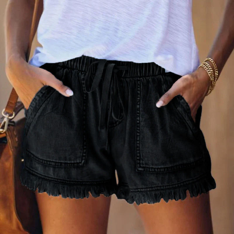 Women's Casual Denim Shorts With Pockets Cotton Jeans Shorts - Image 8