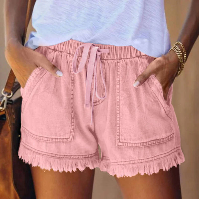 Women's Casual Denim Shorts With Pockets Cotton Jeans Shorts - Image 9