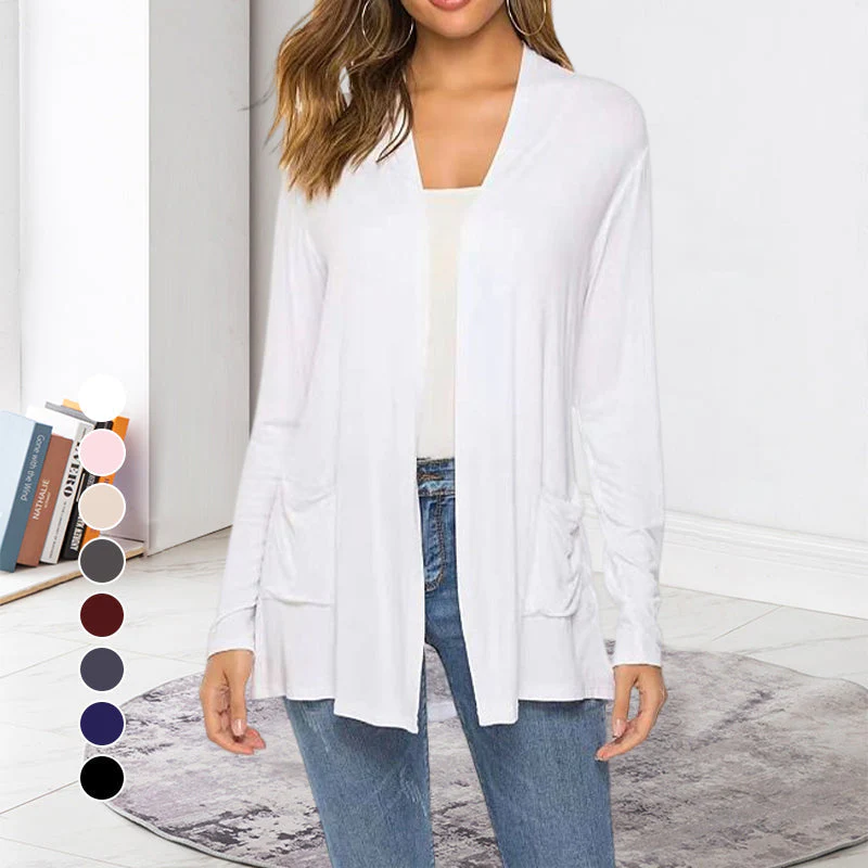 Women's Casual Lightweight Open Front Long Sleeve Cardigans - Image 2