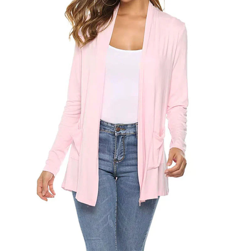 Women's Casual Lightweight Open Front Long Sleeve Cardigans - Image 3