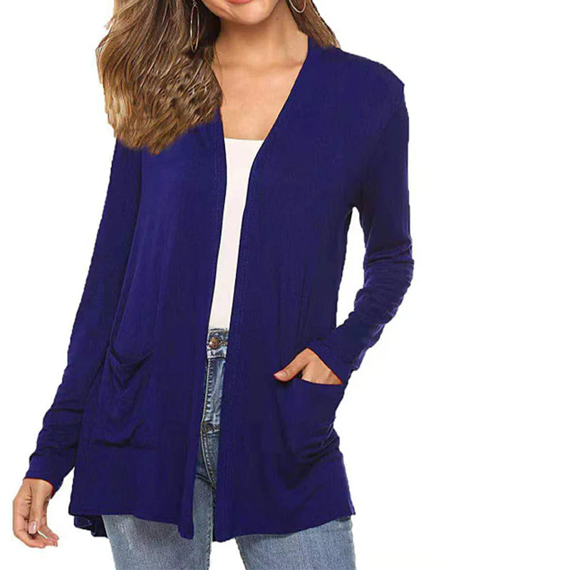 Women's Casual Lightweight Open Front Long Sleeve Cardigans - Image 4