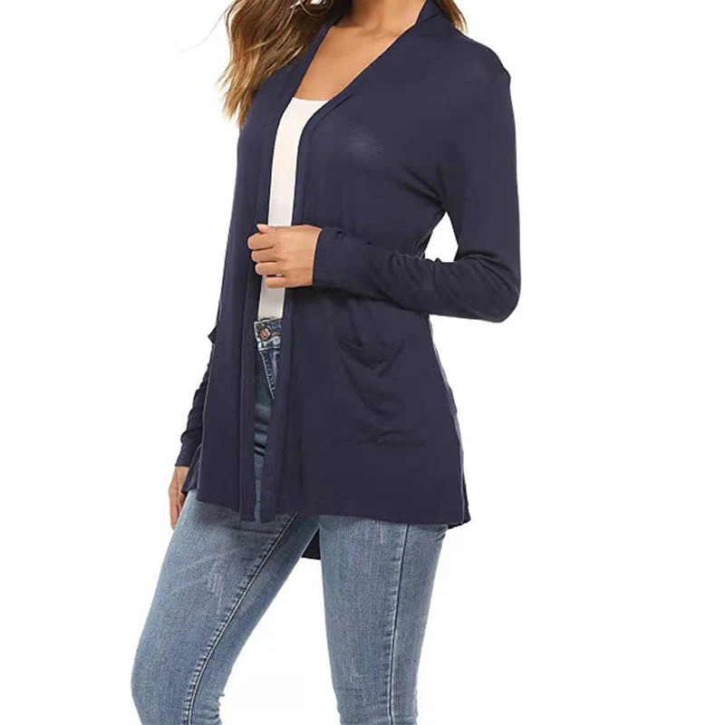 Women's Casual Lightweight Open Front Long Sleeve Cardigans - Image 7